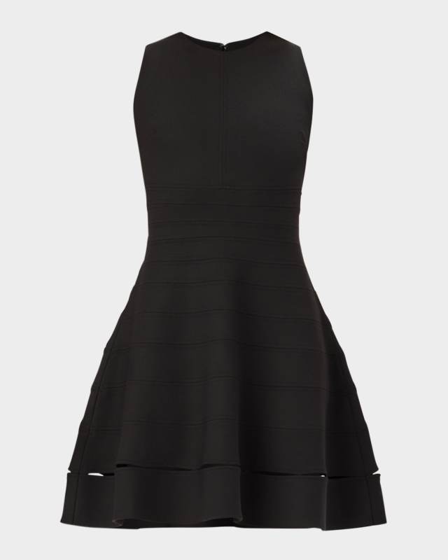 The Rosemary Seamed Fit-&-Flare Mini Dress